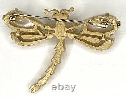 RARE Vintage 1950s/60s Crown Trifari Dragonfly Brooch Pin by Alfred Philippe