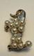 RARE Vintage Alfred Philippe Trifari Faux Pearl Rhinestone Poodle Pat Pend Pin