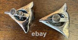 RARE Vintage Alfred Philippe Trifari Sterling Fir Clip & Earrings Sold As Is