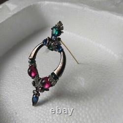 RARE Vintage TRIFARI Moghul Jewels of Tanjore Brooch 1945 by Alfred PHILIPPE