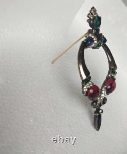 RARE Vintage TRIFARI Moghul Jewels of Tanjore Brooch 1945 by Alfred PHILIPPE