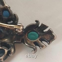 RARE Vintage TRIFARI Moghul Jewels of Tanjore Brooch 1945 by Alfred PHILIPPE