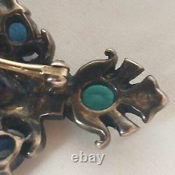 RARE Vintage TRIFARI Moghul Jewels of Tanjore Brooch 1945 by Alfred PHILIPPE
