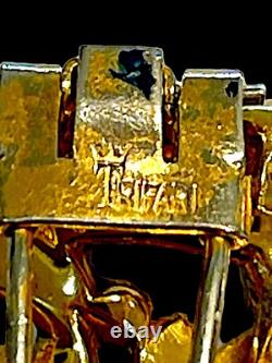 Rare 1940 Crown Trifari Gp Rhinestone Empress Eugenie Faux Pearl Dress Clip