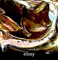 Rare 1940 Crown Trifari Gp Rhinestone Empress Eugenie Faux Pearl Dress Clip