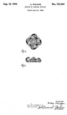 Rare 1940 Crown Trifari Gp Rhinestone Empress Eugenie Faux Pearl Dress Clip