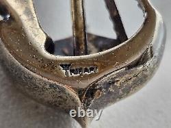 Rare 1940's Crown Trifari Alfred Philippe Sterling Jelly Belly Sailboat Brooch