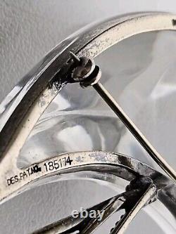 Rare 1940's Crown Trifari Alfred Philippe Sterling Jelly Belly Sailboat Brooch