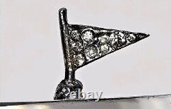 Rare 1940's Crown Trifari Alfred Philippe Sterling Jelly Belly Sailboat Brooch