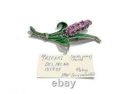 Rare 1940s Crown Trifari Alfred Philippe Double-Prong Fur Clip Brooch Pat 125820