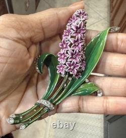 Rare 1940s Crown Trifari Alfred Philippe Double-Prong Fur Clip Brooch Pat 125820