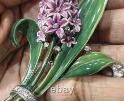 Rare 1940s Crown Trifari Alfred Philippe Double-Prong Fur Clip Brooch Pat 125820