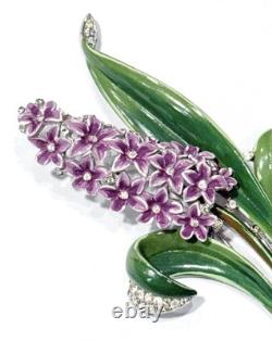 Rare 1940s Crown Trifari Alfred Philippe Double-Prong Fur Clip Brooch Pat 125820
