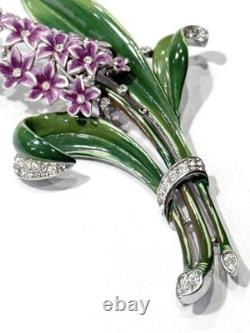 Rare 1940s Crown Trifari Alfred Philippe Double-Prong Fur Clip Brooch Pat 125820