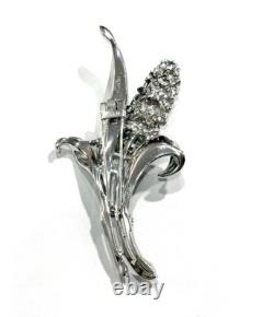 Rare 1940s Crown Trifari Alfred Philippe Double-Prong Fur Clip Brooch Pat 125820