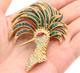 Rare 1941 Alfred Philippe Crown Trifari Firebird Rhinestone Crystal Pin Brooch