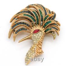 Rare 1941 Alfred Philippe Crown Trifari Firebird Rhinestone Crystal Pin Brooch