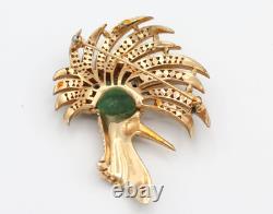 Rare 1941 Alfred Philippe Crown Trifari Firebird Rhinestone Crystal Pin Brooch