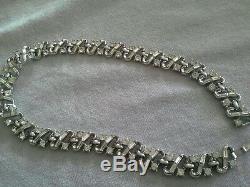 Rare 1950 Trifari Baguette Rhinestone Alfred Philippe Pat Pend Collar Necklace