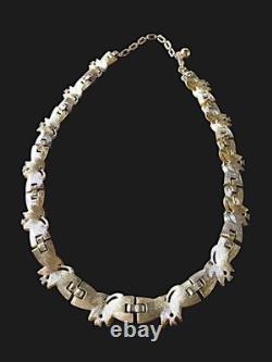 Rare 1950's Crown Trifari'versailles' Marquise Crystal Rhinestone Link Necklace
