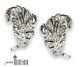 Rare 1955 Trifari Royal Plume Alfred Philippe Pave Rhinestone Clip Earrings