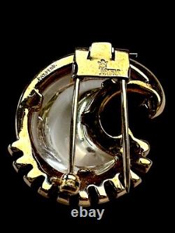 Rare'49 Crown Trifari Vermeil Sterling Jelly Belly'fairyland' Dress Clip Book