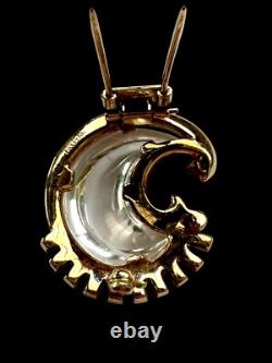 Rare'49 Crown Trifari Vermeil Sterling Jelly Belly'fairyland' Dress Clip Book