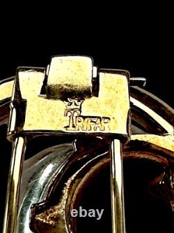 Rare'49 Crown Trifari Vermeil Sterling Jelly Belly'fairyland' Dress Clip Book