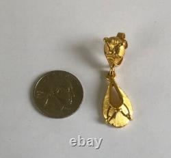 Rare Alfred Philippe Crown TRIFARI Earrings Mid century clip on