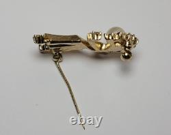 Rare Alfred Philippe Crown Trifari Hans Dutch Boy Figural Pin Sapphire Pearl VTG