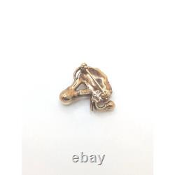 Rare Alfred Philippe Trifari 1952 Circus Elephant Brooch Lapel Pin Green Stone