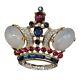 Rare Crown Trifari Large Crown Gold Plated 2 Early 1950 Alfred Philippe Vintage