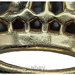 Rare Crown Trifari Large Crown Gold Plated 2 Early 1950 Alfred Philippe Vintage