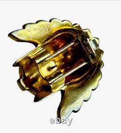 Rare Sensational 1939 Crown Trifari Alfred Philippe Indian Chief Pin Clip Book