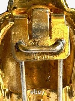 Rare Sensational 1939 Crown Trifari Alfred Philippe Indian Chief Pin Clip Book