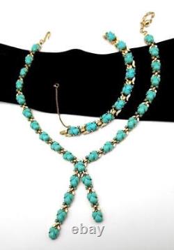 Rare TRIFARI A. Philippe Turquoise Fruit Salad & Enamel Necklace & Bracelet Set