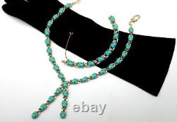 Rare TRIFARI A. Philippe Turquoise Fruit Salad & Enamel Necklace & Bracelet Set