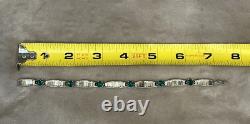 Rare TRIFARI Alfred Philippe 1940s Deco Emerald & Baguette Crystals Jewelry Set