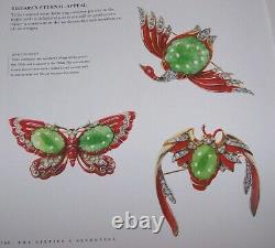 Rare TRIFARI'Alfred Philippe' Red Enamel and Jade Belly Ming Bat Pin