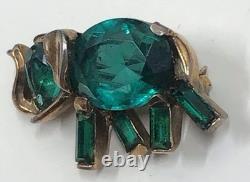 Rare TRIFARI Green Elephant Brooch by Alfred Philippe 1949 Design