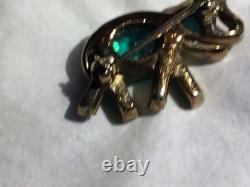 Rare TRIFARI Green Elephant Brooch by Alfred Philippe 1949 Design
