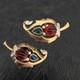 Rare TRIFARI? Jewels of India MOGHUL? PAT PEND Alfred Philippe CLIP EARRINGS