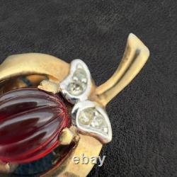 Rare TRIFARI? Jewels of India MOGHUL? PAT PEND Alfred Philippe CLIP EARRINGS