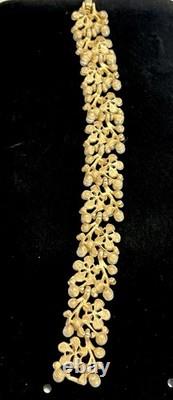 Rare Trifari Alfred Philippe EVE Parure WithRhinestone & Faux Pearls GP Nice Set