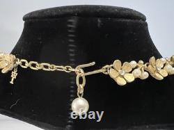 Rare Trifari Alfred Philippe EVE Parure WithRhinestone & Faux Pearls GP Nice Set