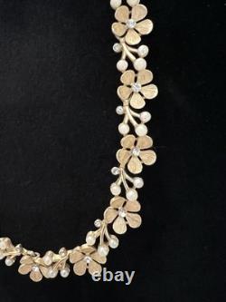 Rare Trifari Alfred Philippe EVE Parure WithRhinestone & Faux Pearls GP Nice Set