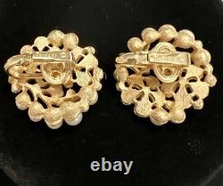 Rare Trifari Alfred Philippe EVE Parure WithRhinestone & Faux Pearls GP Nice Set