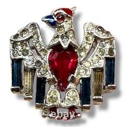 Rare Trifari Alfred Philippe Eagle Pin Brooch WWII Patriotic American Vintage