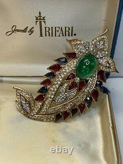 Rare Trifari Alfred Philippe Jewels Of India Pin (c857)