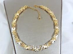 Rare Trifari Alfred Philippe Marquise, Baguette & Round Rhinestone Gp Necklace